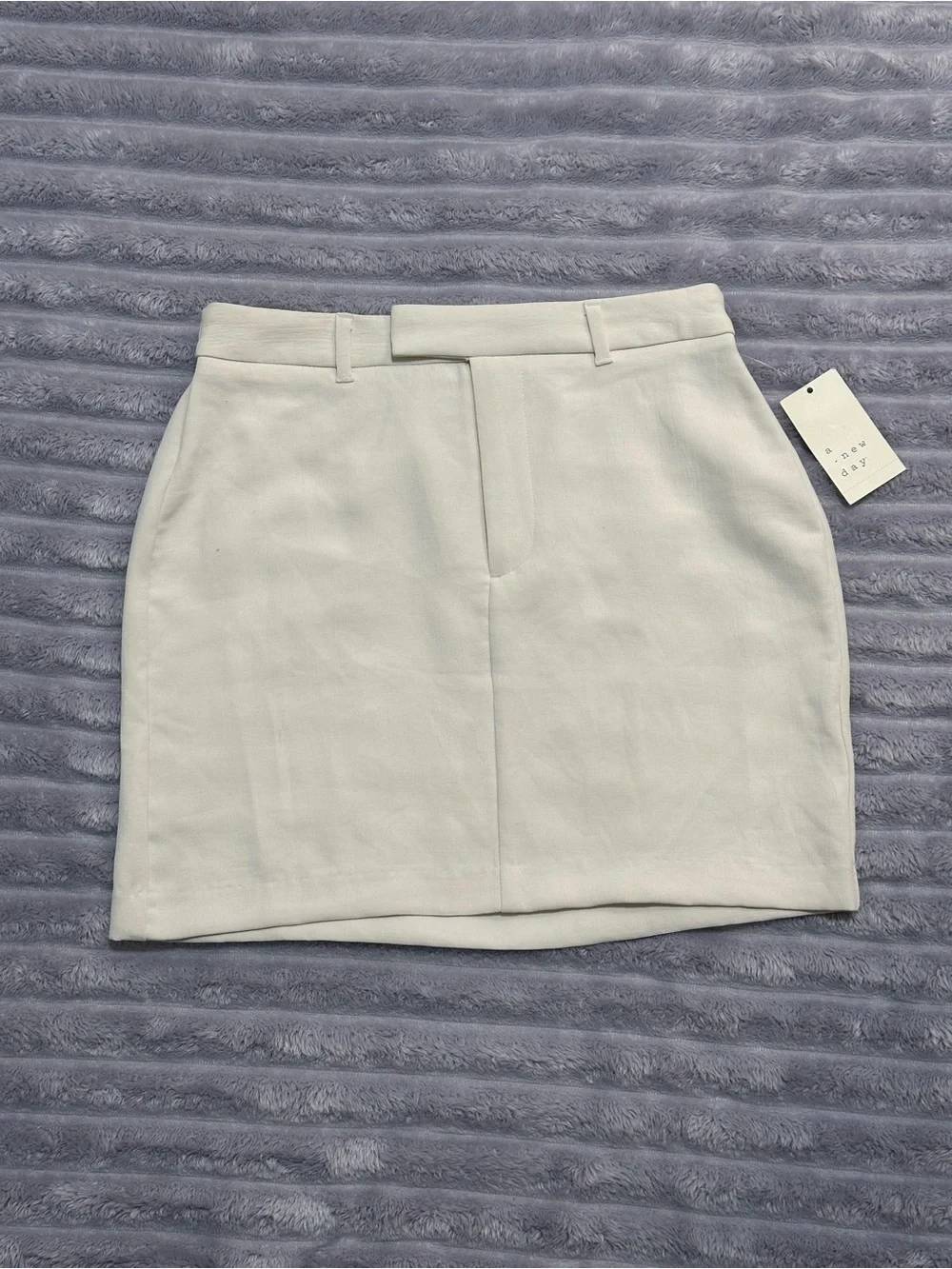 a new day Cream Mini Skirt with Belt Loops